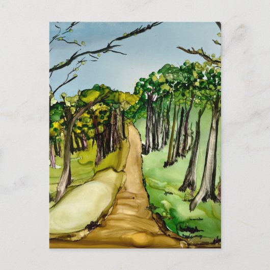 Carte Postale Forêt d'arbres (Devant)