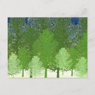 Carte Postale Forêt d'arbres