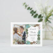 Carte Postale Forêt d'arbres | MERCI |Carte postale Photo (Debout devant)