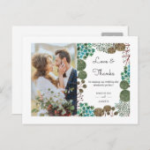 Carte Postale Forêt d'arbres | MERCI |Carte postale Photo (Devant / Derrière)