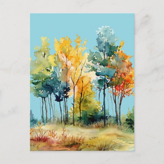 Carte Postale Forêt d'automne (Devant)