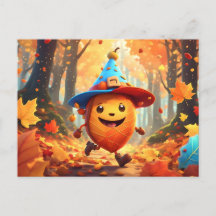Forêt d'automne avec un mâle joyeux