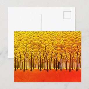Carte Postale Forêt d'automne dorée