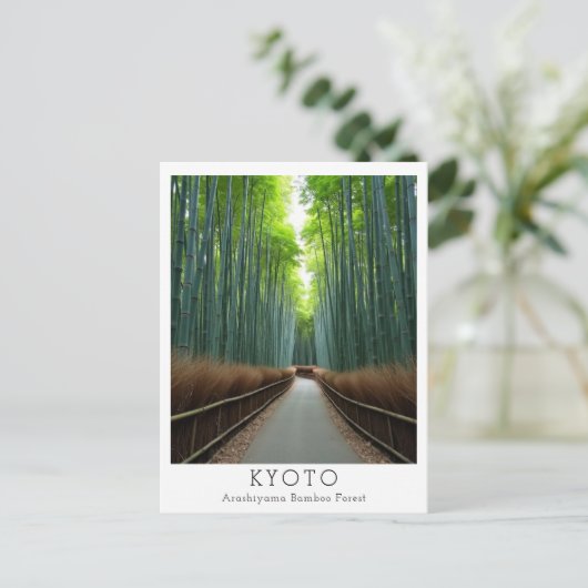 Carte Postale Forêt de bambou Arashiyama personnalisée (Debout devant)