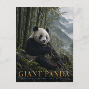 Carte Postale Forêt de bambou de pandas géants ANIMALS