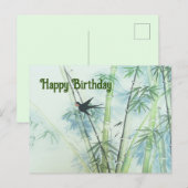 Carte Postale Forêt de bambou - vert (Devant / Derrière)