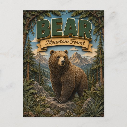 Carte Postale Forêt de Bear Mountain POPCUT (Devant)