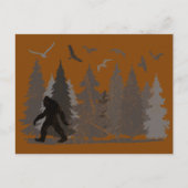 Carte Postale Forêt de Bigfoot Sasquatch (Devant)