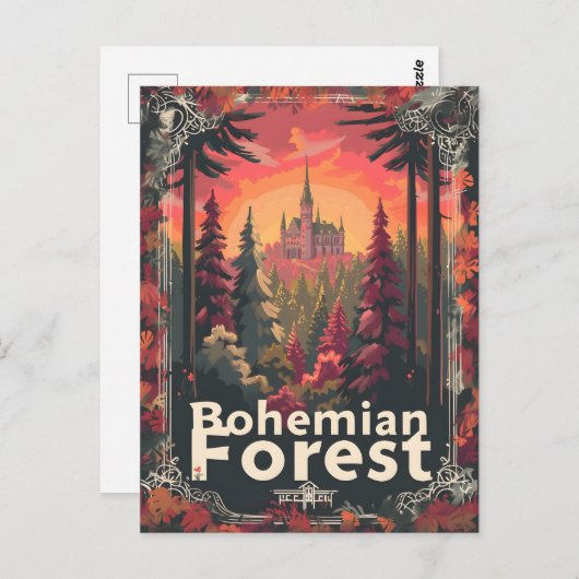 Carte Postale Forêt de Bohême (Devant / Derrière)