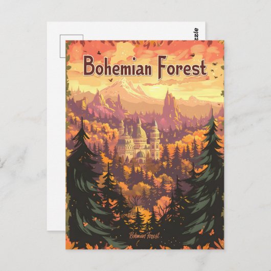 Carte Postale Forêt de Bohême (Devant / Derrière)