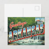 Carte Postale Forêt de cascade de l'Arkansas (Devant / Derrière)