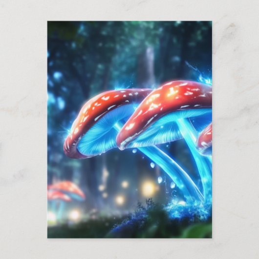 Carte Postale Forêt de champignons (Devant)