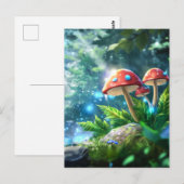 Carte Postale Forêt de champignons (Devant / Derrière)