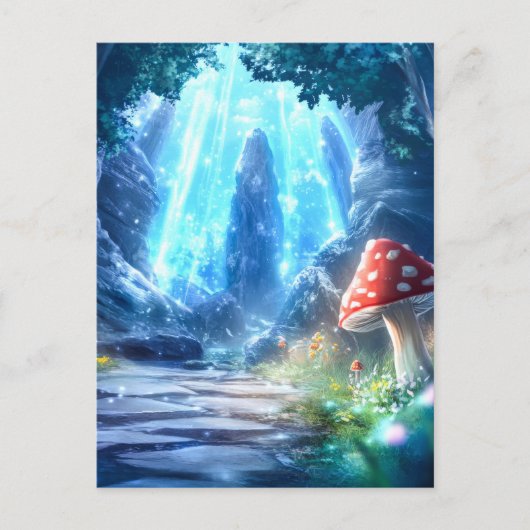 Carte Postale Forêt de champignons (Devant)