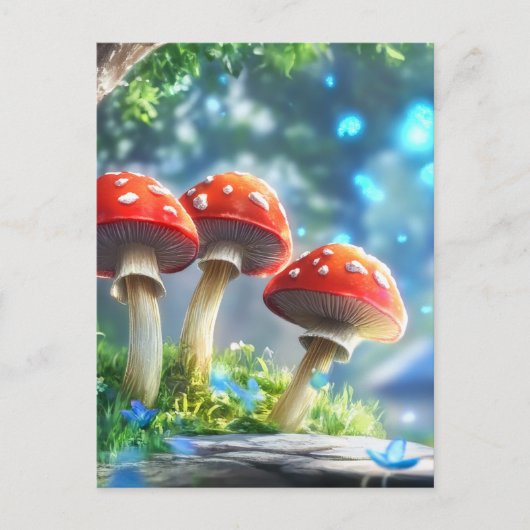 Carte Postale Forêt de champignons (Devant)