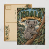 Carte Postale Forêt de eucalyptus de koala POPCUT (Devant / Derrière)