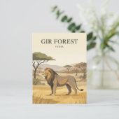 Carte Postale Forêt de Gir Inde (Debout devant)