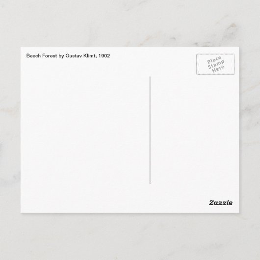 Carte Postale Forêt de hêtres par Gustav Klimt, Art Nouveau Vint (Dos)