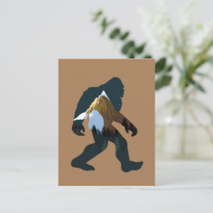 Carte Postale Forêt de nuit Bigfoot