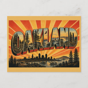 Carte Postale Forêt de séquoias de la lagune d'Oakland Californi