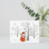 Carte Postale Forêt d'hiver Foxy (Debout devant)