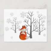 Carte Postale Forêt d'hiver Foxy (Devant)