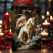 Carte Postale Forêt d'Imaginaires de licorne ailée Encourageant