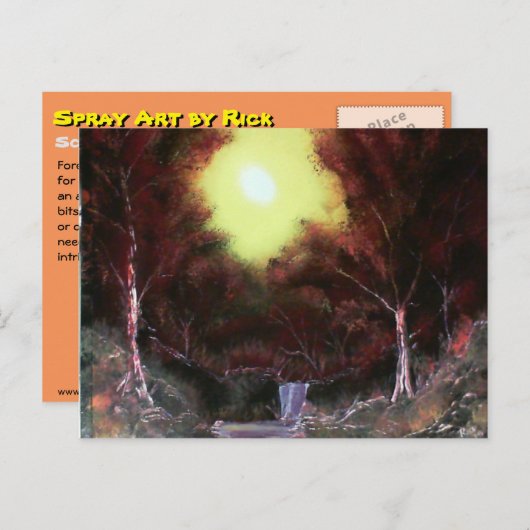 Carte Postale Forêt écarlate (Devant / Derrière)