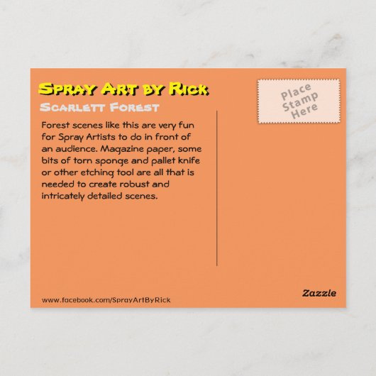 Carte Postale Forêt écarlate (Dos)