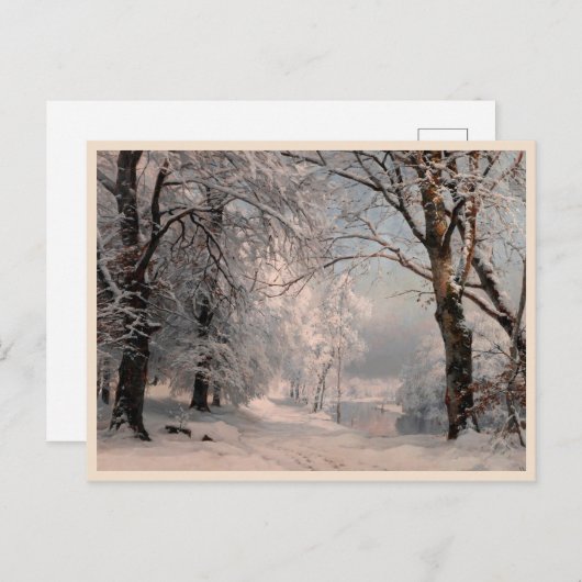Carte Postale Forêt En Hiver (Devant / Derrière)