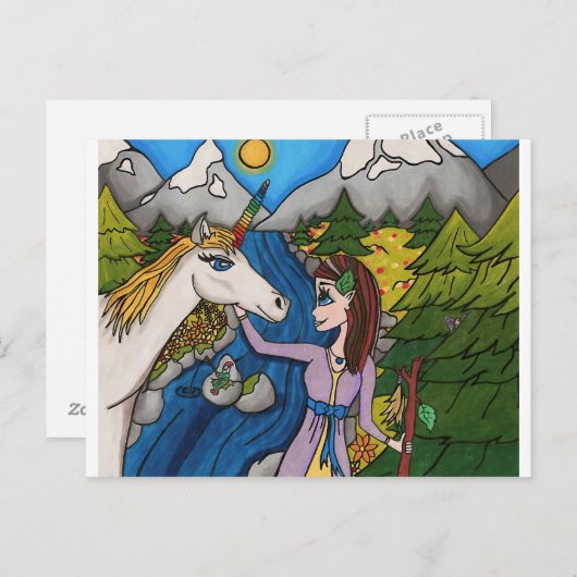 Carte Postale Forêt enchantée (Devant / Derrière)