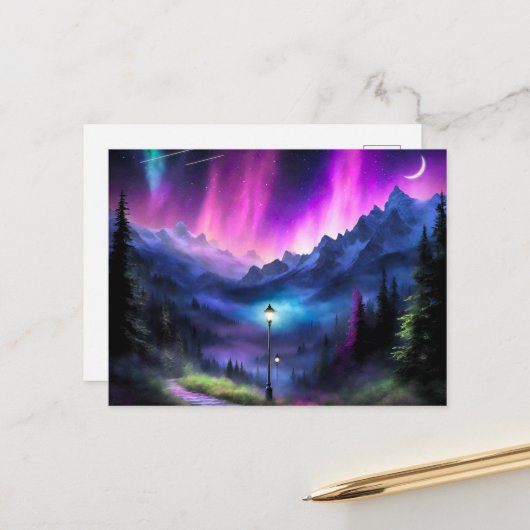 Carte Postale Forêt enchantée (Devant/Arrière en situation)