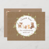 Carte Postale Forêt Enchantée Merci (Devant / Derrière)