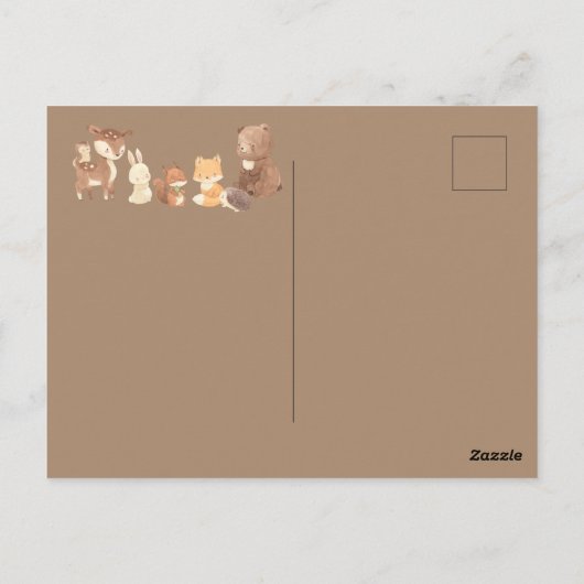 Carte Postale Forêt Enchantée Merci (Dos)