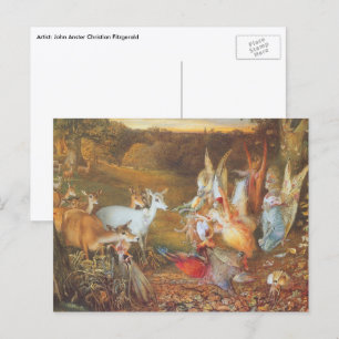 Carte Postale Forêt enchantée par l'artiste John Anster Fitzgera