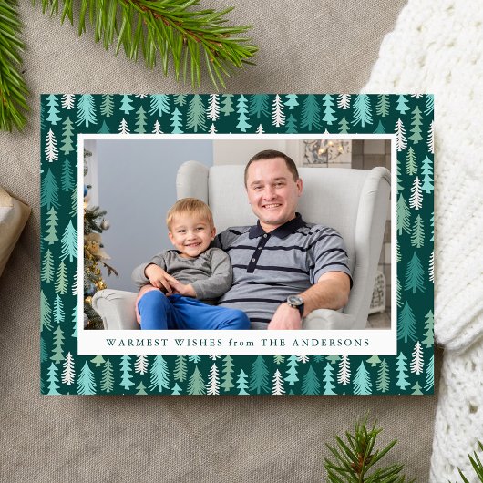 Carte Postale Forêt festive | Photo de vacances