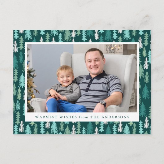 Carte Postale Forêt festive | Photo de vacances (Devant)