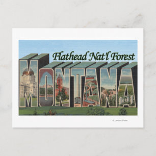Carte Postale Forêt Flathead Nat'l, Montana