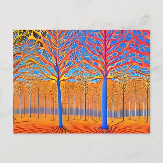 Carte Postale Forêt forestière d'Art Moderne (Devant)