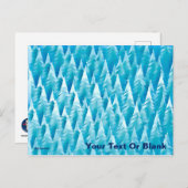 Carte Postale Forêt fractale bleue (Devant / Derrière)