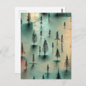 Carte Postale Forêt hivernale (Devant / Derrière)