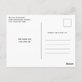 Carte Postale Forêt magique aux lumières des fées Anniversaire I (Dos)