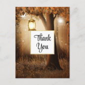 Carte Postale Forêt magique avec Fairy Lights Merci (Devant)