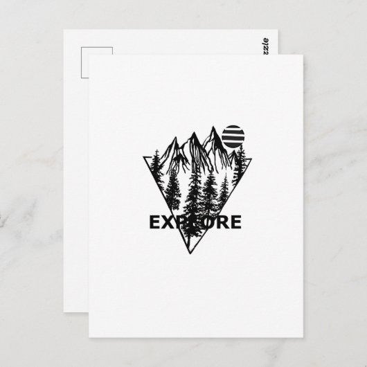 Carte Postale Forêt minime de pins paysagers (Devant / Derrière)