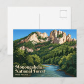 Carte Postale Forêt nationale de Monongahela USA (Devant / Derrière)