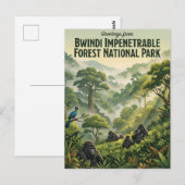 Carte Postale Forêt nationale impenetrable de Bwindi Ouganda (Devant / Derrière)