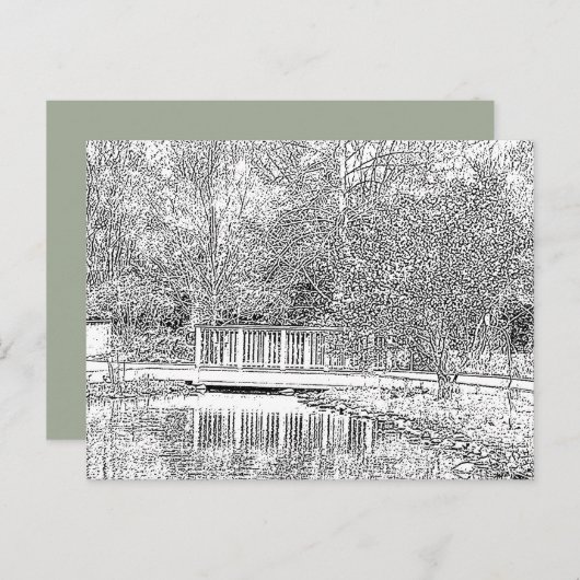 Carte Postale Forêt noire et blanche (Devant / Derrière)