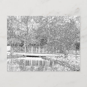 Carte Postale Forêt noire et blanche