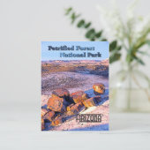 Carte Postale Forêt pétrifiée style Vintage (Debout devant)