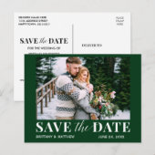 Carte Postale Forêt photo moderne tendance Vert Économisez La Da (Devant / Derrière)